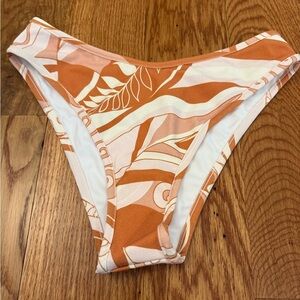 Montce Swim Lulu Brown and White Floral Bikini Bottoms Size Large